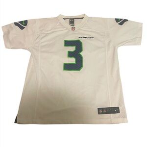 Russell‎ Wilson Jersey Men’s XL White On Field Seattle Seahawks Embroidered Logo